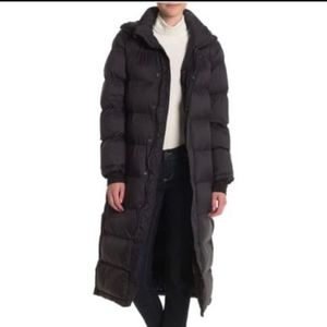 Bagatelle NWOT Navy Water-Resistant Zip Long Puffer Jacket